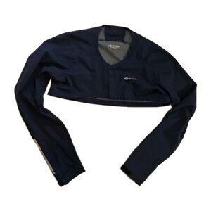 Sugoi Versa II Cycling Cropped Jacket Magnetic Windbreaker Women's Navy Small